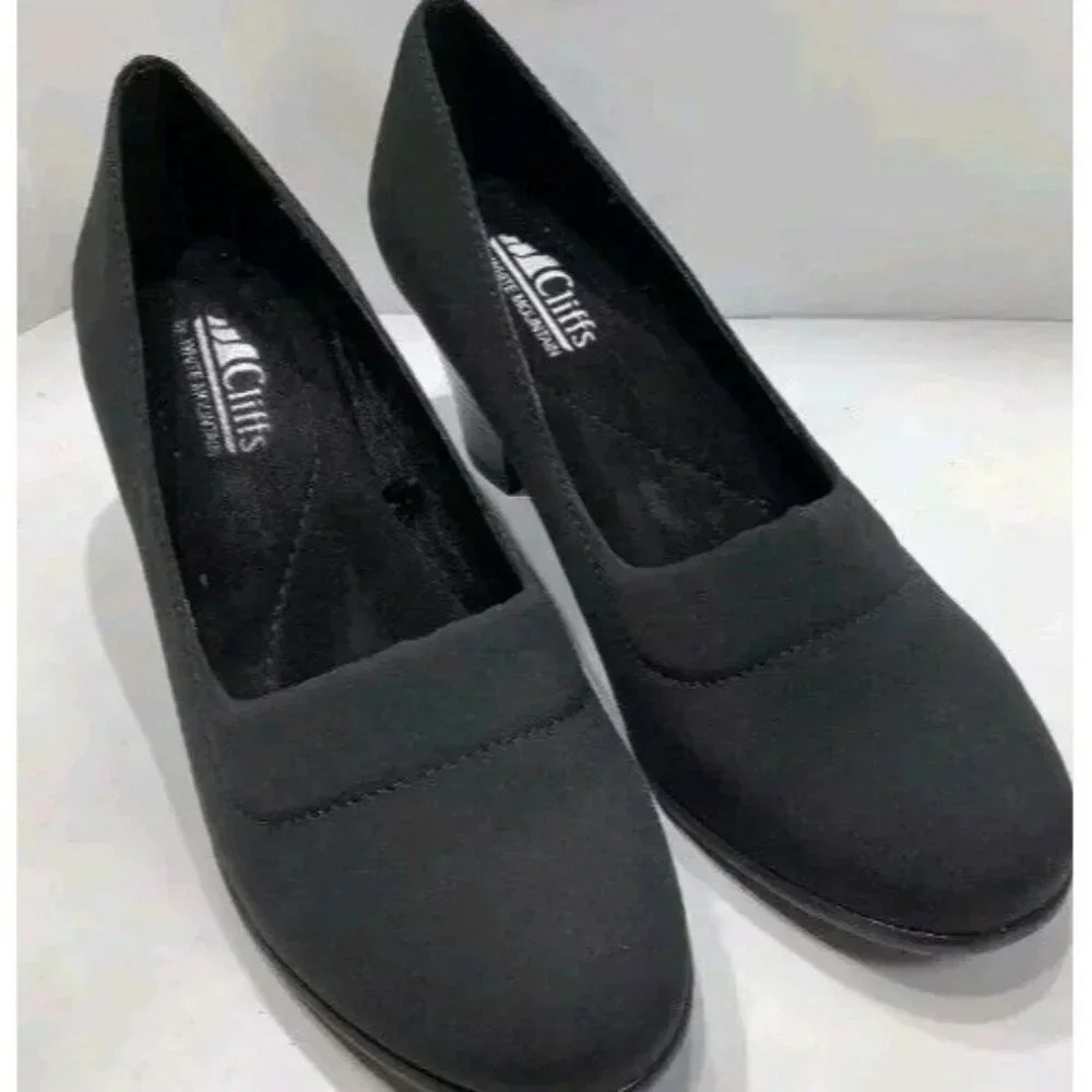 Cliffs By White Mountain Black Comfort Heels Newbury Cushioned Size 5.5 Womens
